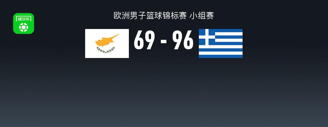 开云app-男篮欧锦赛战报：希腊男篮96-69大胜塞浦路斯男篮，泰勒-多西18+1+2