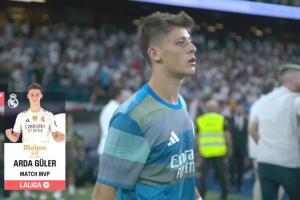 头球破门！居勒尔当选皇马vs马洛卡全场最佳球员